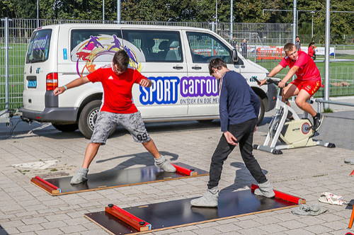 Foto van activiteiten tijdens een eerder Sport, beweeg en cultuurplein